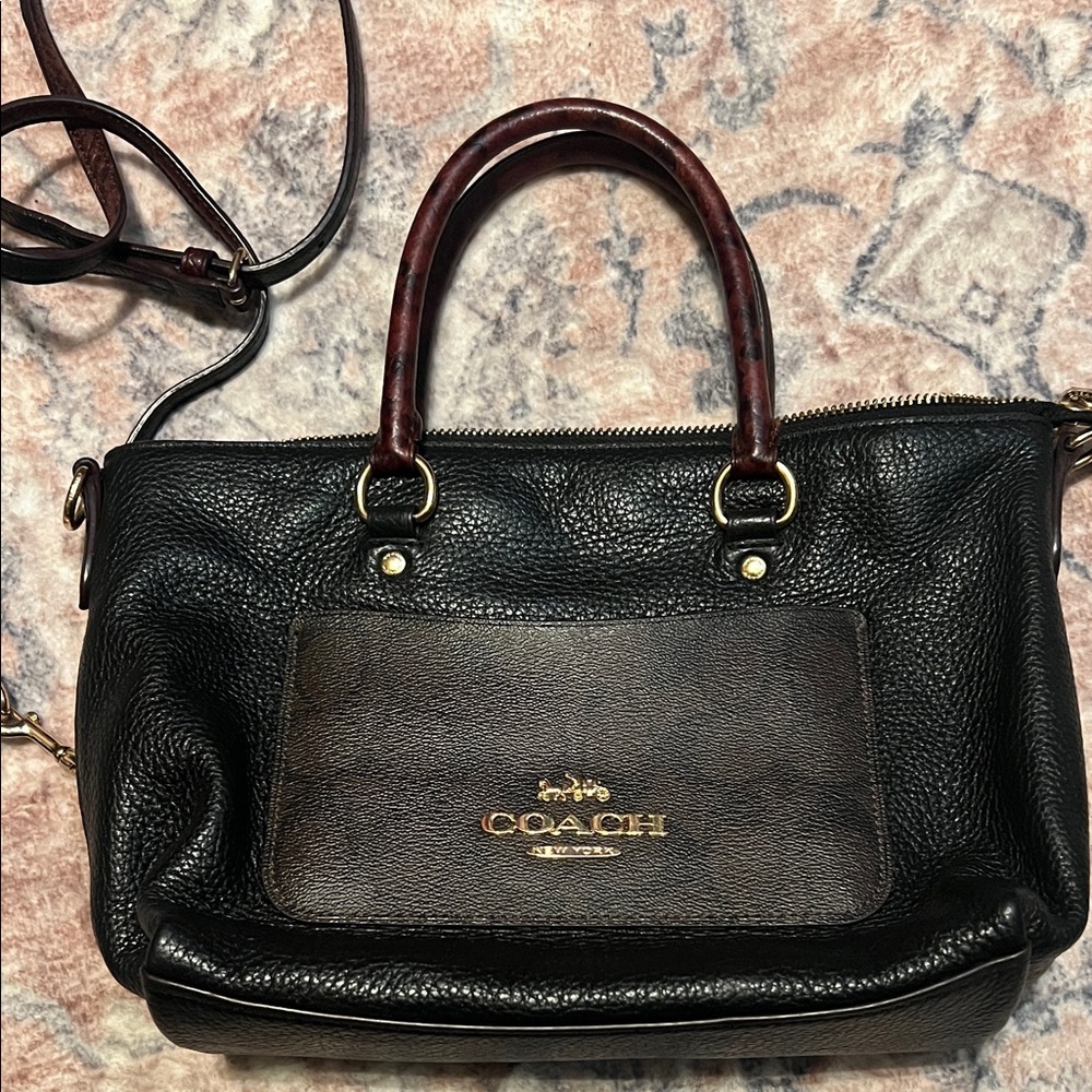 Gently Used Coach Black and Brown Leather Women's Bag